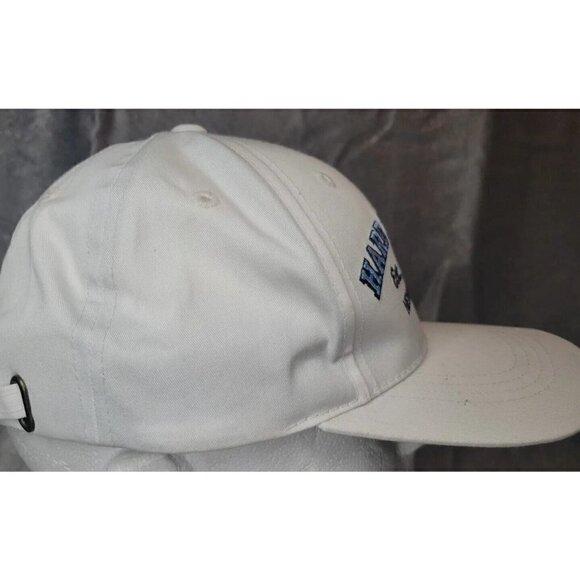 Vintage 90s Hard Rock Cafe Newport Beach Love all serve all Hat strap back white - Picture 5 of 12
